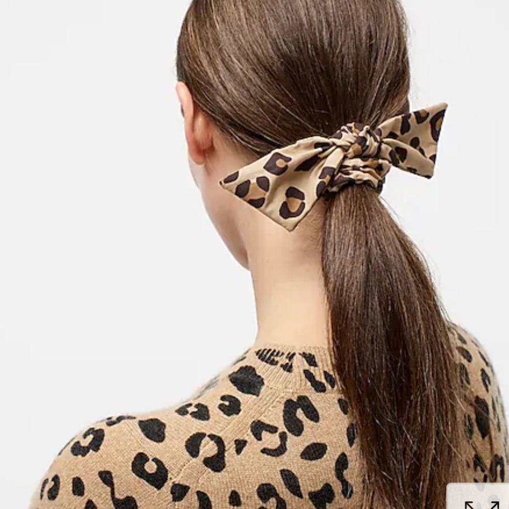 J.Crew Knotted Hair Tie in Leopard Print NWT